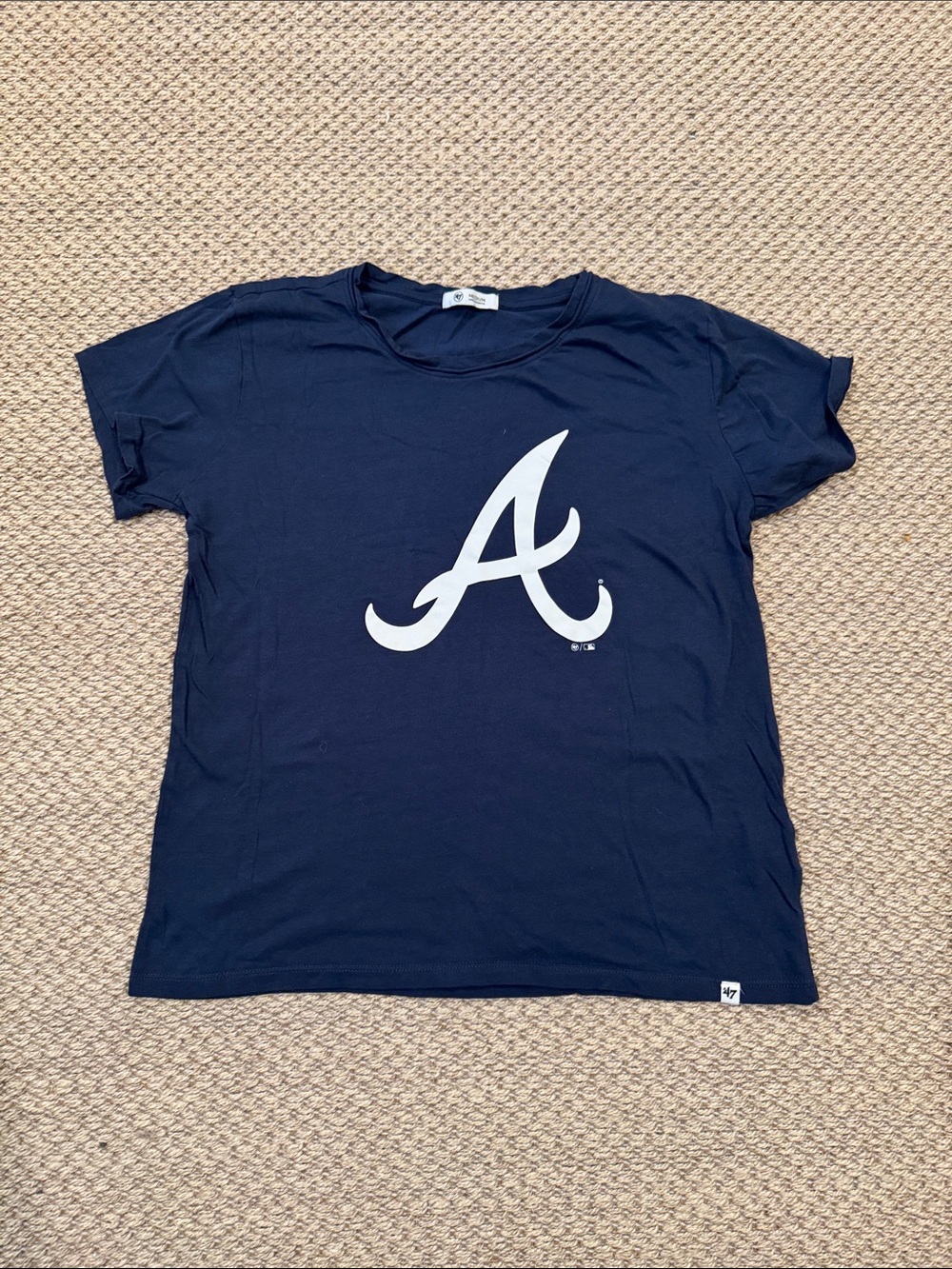 47 Atlanta Braves Navy Tee with White 'A' Logo